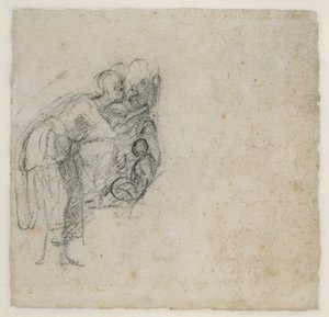 دراسة مجموعة من الأشكال c.1511 (طباشير أسود على ورق)